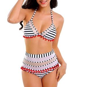 Two-piece high waist bikini